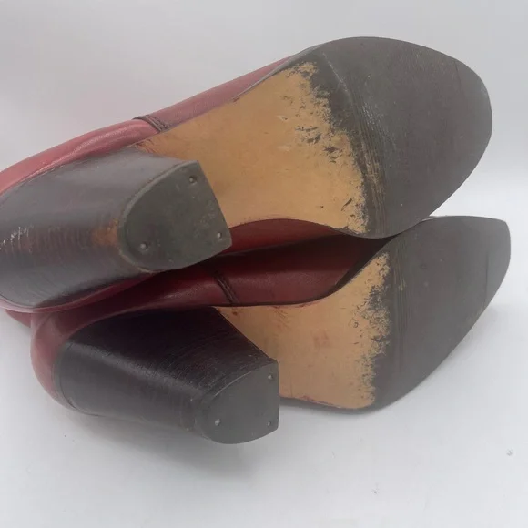Nobil’s Vintage Western Red Leather Cowboy Boots Women’s Size 7.5 - Picture 7 of 8